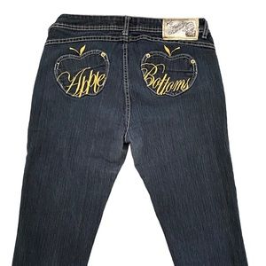 Y2K vintage apple bottom jeans size gold details size 9/10